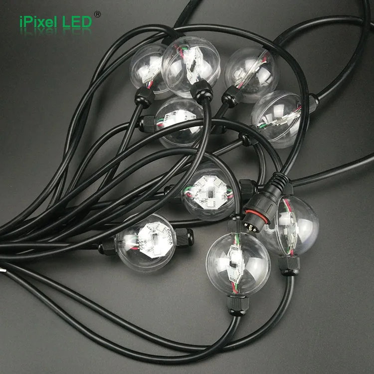 Многоцветный rgb led рождественские огни 360 градусов пиксель шар DMX512& WS2801