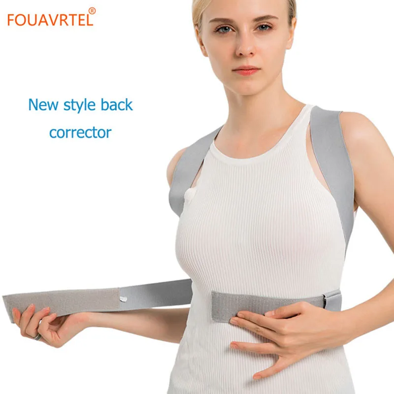 

FOUAVRTEL Adjustable Back Support Belt Portable Back Posture Corrector Clavicle Spine Back Shoulder Lumbar Posture Correction