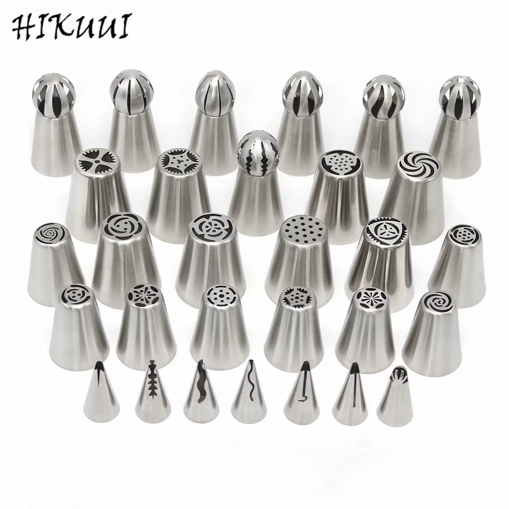 30 PCS Stainless Steel Nozzles Cake Decorating Icing Pastry Piping