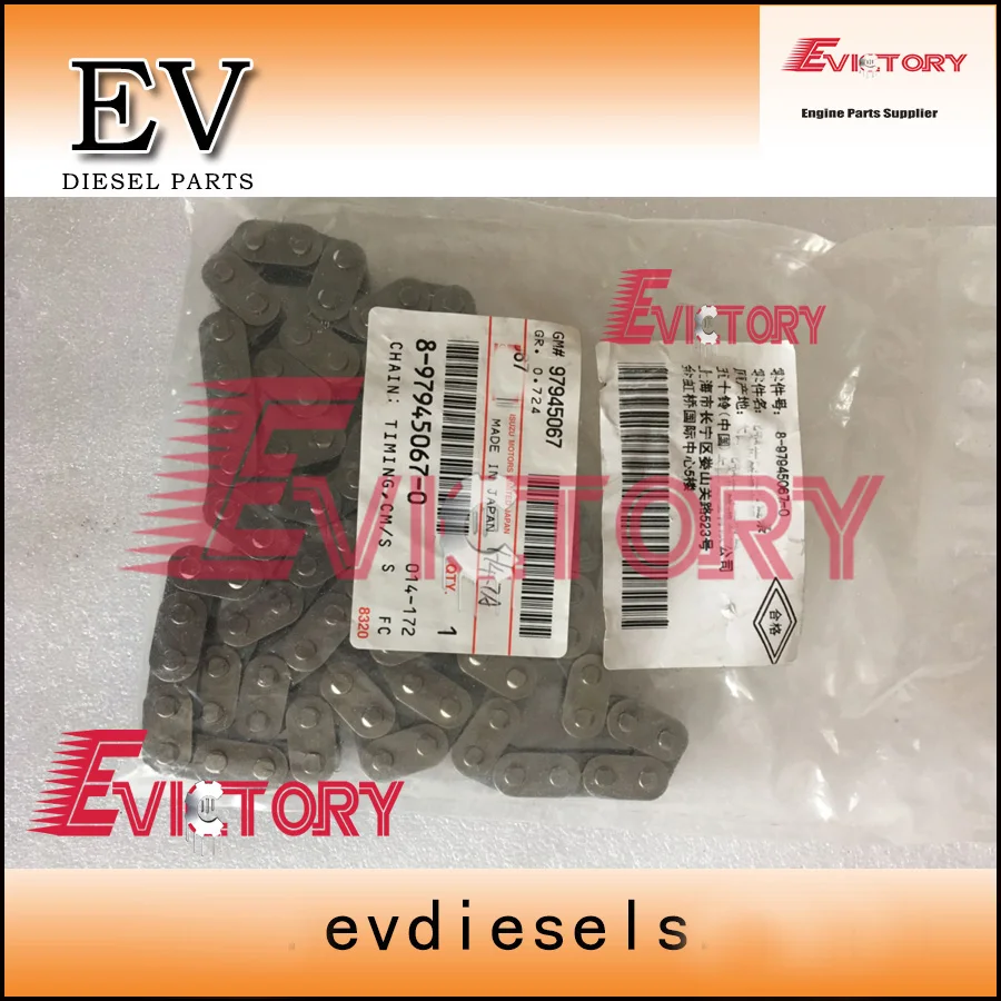 

For Isuzu 4JJ1 4JJ1X AJ-4JJ1X camshaft timing chain 8-97945067-0 for Excavator