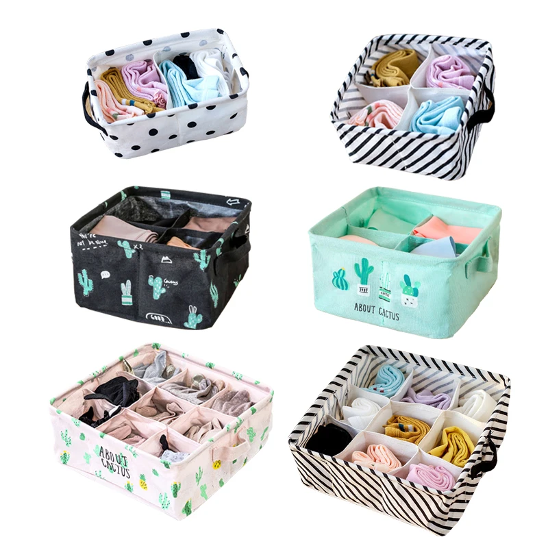 Underwear Bra Organizer Drawer Closet Organizers Boxes For Scarf Socks Storage Box Home Storage Folding Cosmetics Makeup Boxes