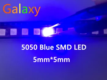 

led diode 5050 blue smd/smt plcc-6 3-chips ultra bright light-emitting high quality diodes 460-470NM 5.0*5.0MM BLUE 5050 500PCS