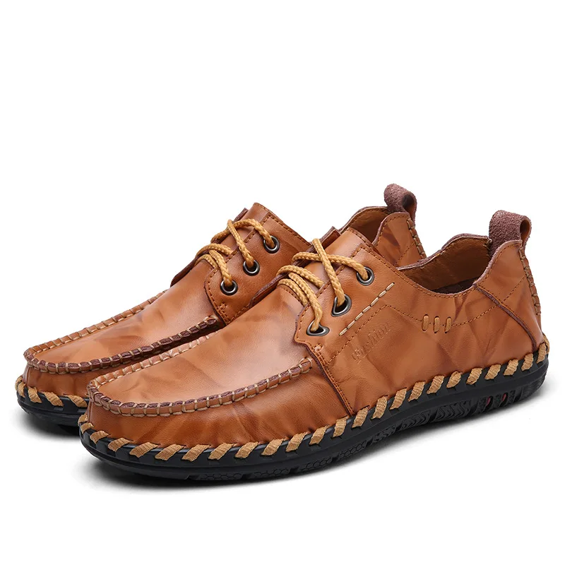 

2018 men's shoes fashion joker shoes non-slip wear-resistant casual shoes handmade leather shoes