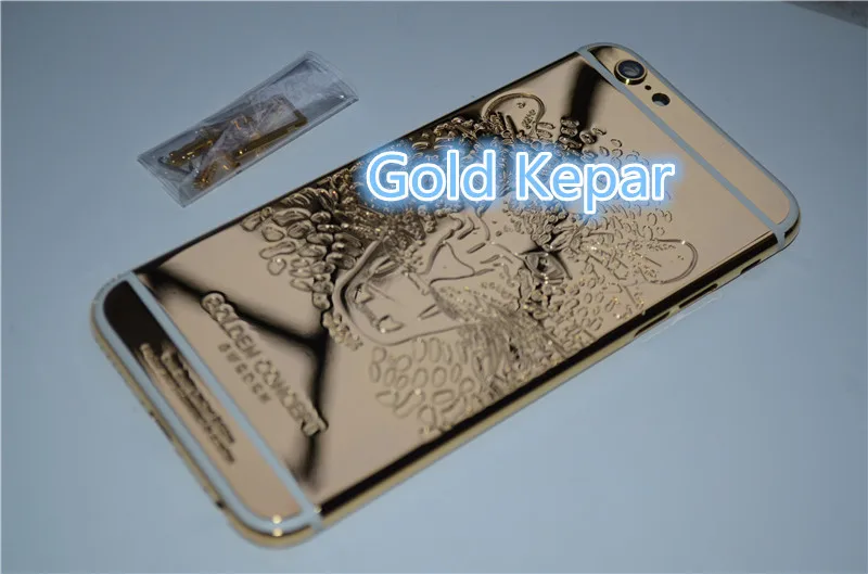 Для iphone6 4,7 дюймов 24K Леопардовый Золотой корпус задняя крышка батарейного отсека для замены с логотипом и кнопками
