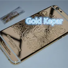 Для iphone6 4,7 дюймов 24K Леопардовый Золотой корпус задняя крышка батарейного отсека для замены с логотипом и кнопками