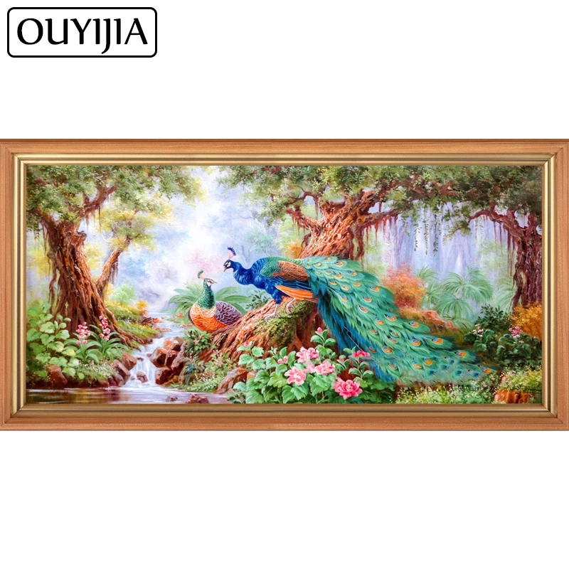 

OUYIJIA 5D Diy Peacock Diamond Embroidery Diamond Painting Cross Stitch Mosaic Full Square Animals Home Paintings Hobbies Crafts