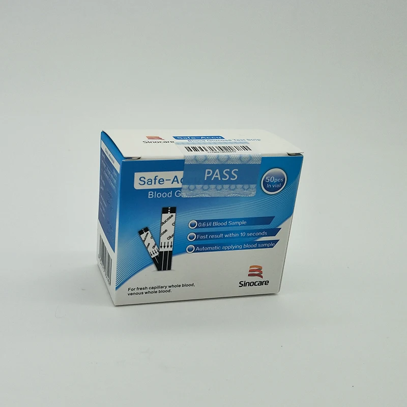 Genuine SANNUO Safe Accu Blood Glucose Test Strips With Blood Collection Needle 50pcs+50pcs Blood Glucose Meter Disposables-3