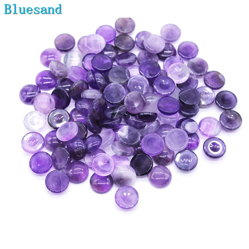 

Natural Crystal Round CAB coin cabochon gem stone purple beads no hole fashion jewelry diy accessories Wholesale 20pcs/lot
