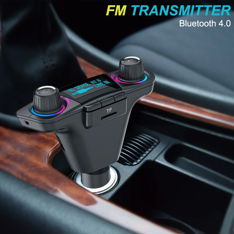 VicTsing Car MP3 Player FM Transmitter BT06 Bluetooth 4.0 MP3 Player Handsfree Bluetooth Car Kits Radio Audio Adapter 5V 2.1A    (2)