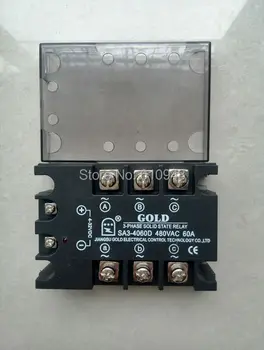 

SA34060D 60A Three phase DC to AC Solid State Relay SSR ,input voltage 4-32VDC ,output voltage 40-530VAC,60A