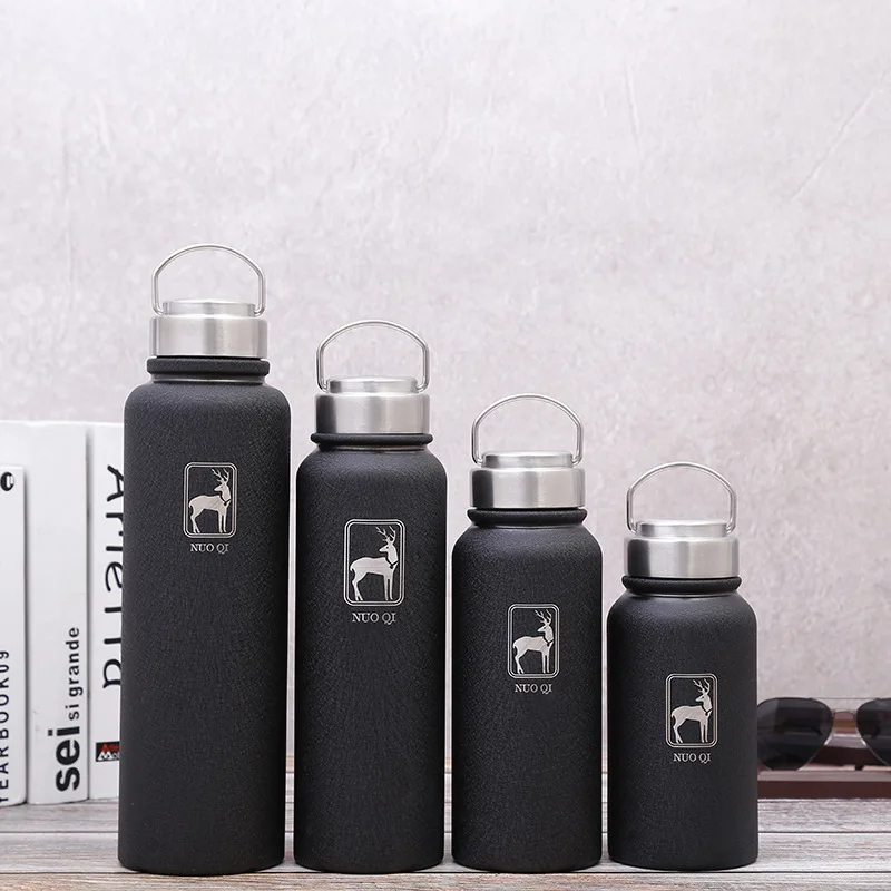 

600/800/1000/1500ml Stainless Steel Vacuum Flask Outdoor Sport Chilly Bottle with Hand Ring Portable Travel Thermos Cup
