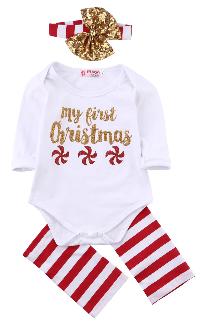 Christmas baby clothes set Newborn Kids Baby boys Girls first christmas