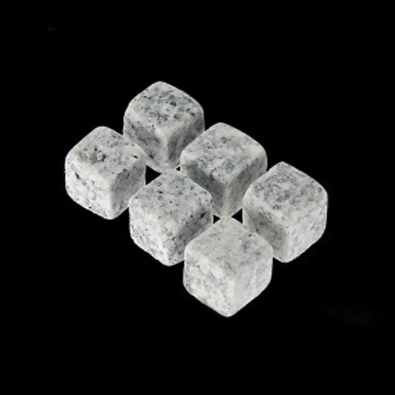 6pc/set Natural Whiskey Stones Sipping Reusable Ice Cube