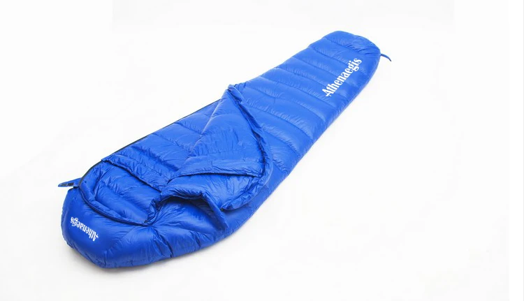 Branco para Baixo Ultra-leve para Baixo Bolsa de Dormir Athenaegis Ganso Enchimento Pode Ser Emendado Múmia 1800g 9 Sacos de dormir