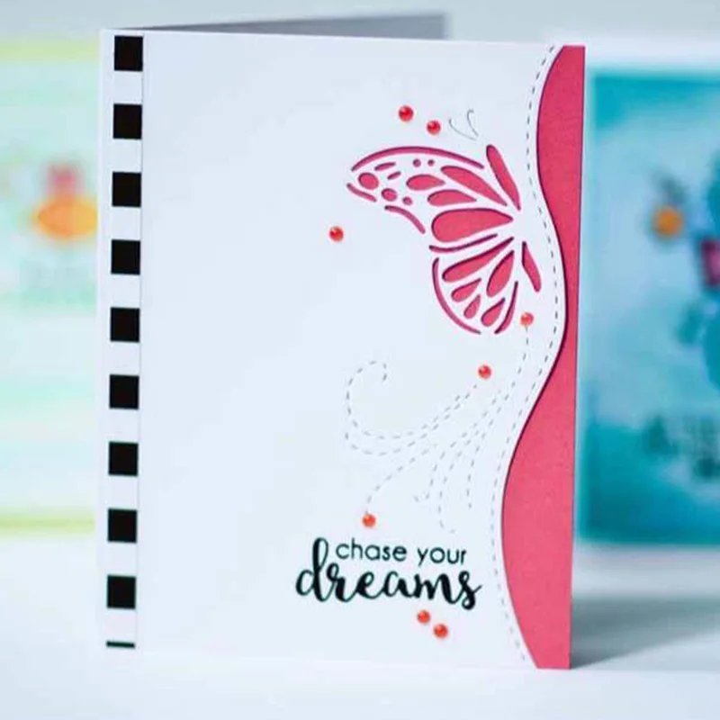 

Flying butterfly Border Borderline Edge Metal Cutting Dies Stencils For Card Making Decorative Embossing Suit Paper Cards Stamp