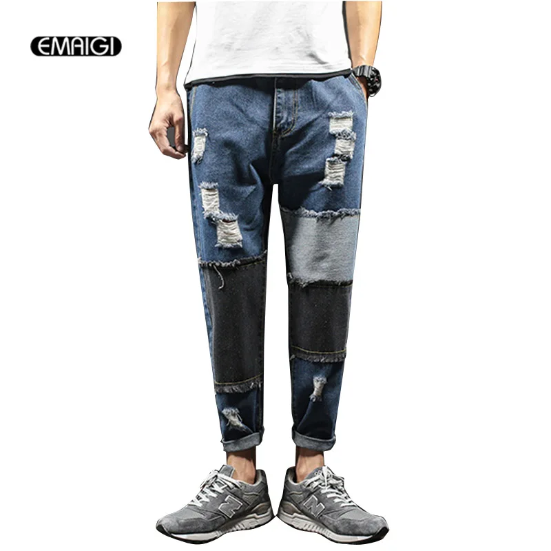 Large Size 29 42 Young font b Men b font font b Jeans b font Hole