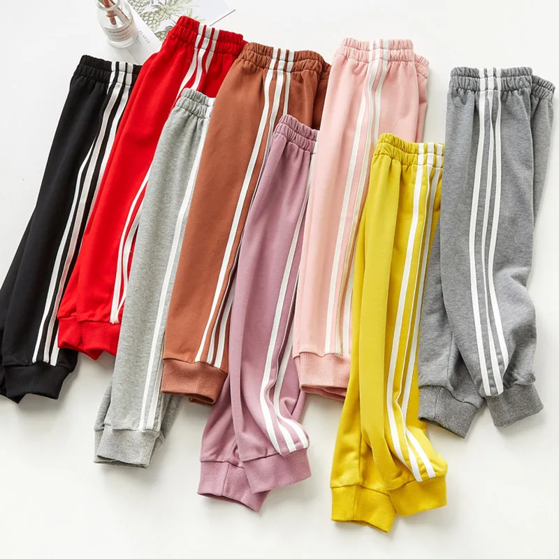 

Girls Boys Cotton Trousers Sports Jogging Training Pants Children Casual Wear