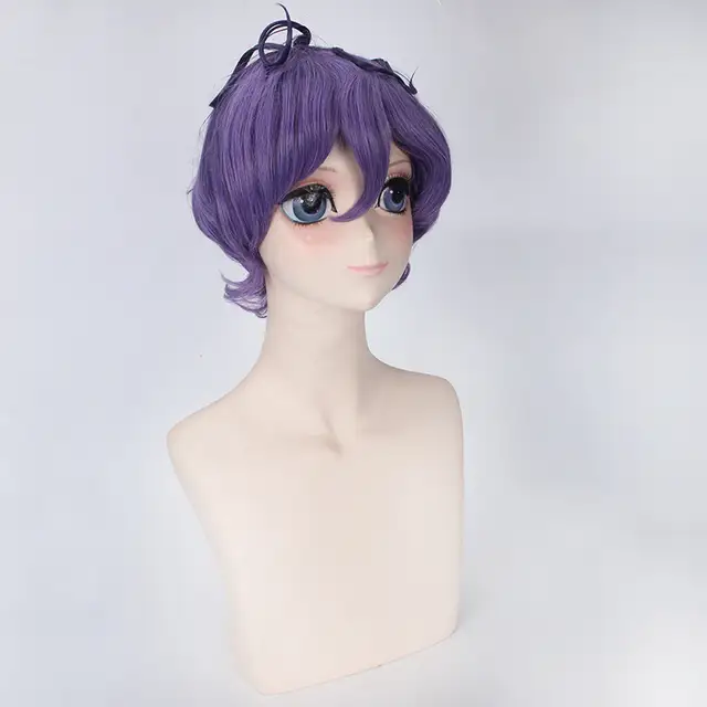 New Game Ib Garry Cosplay Wig Girls Short Purple Hair Halloween