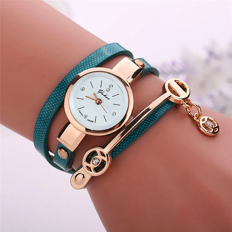 Роскошные женские часы, женские часы из розового золота, женские часы-браслет, наручные часы relogio feminino reloj mujer, Прямая поставка - Цвет: Синий