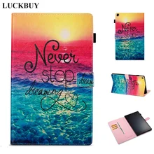 LUCKBUY Case for Amazon Fire HD10 2017 Flip Leather Cover For Amazon Kindle Fire HD10 HD 10 10.1 Tablet Case Protective shell stylish protective pu leather flip open carrying case w buckle for amazon kindle 4 black