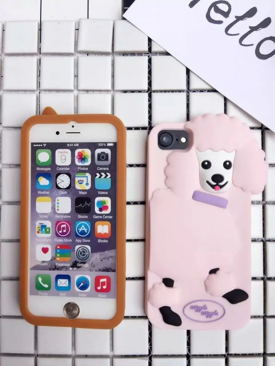 Indah Lucu Kartun Domba Anjing Panda Lembut Silicone Kembali Penutup