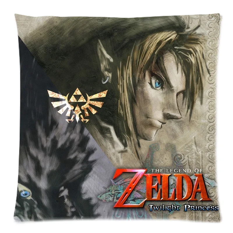 

Decorative Cushion Cover Legend of Zelda Throw Pillow Case for Sofa Bed Cotton Linen Pillow Slip Christmas Gift 18"X18"