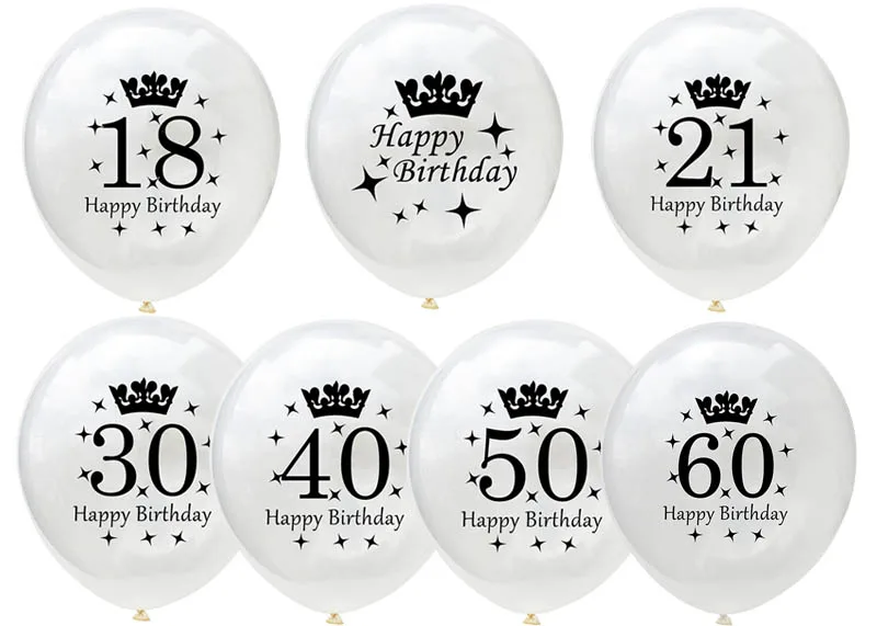 5 шт. 12 дюймов конфетти шары латексные золотые и черные шары на день рождения 18 21 30 40 50 лет юбилей Свадебная вечеринка украшения