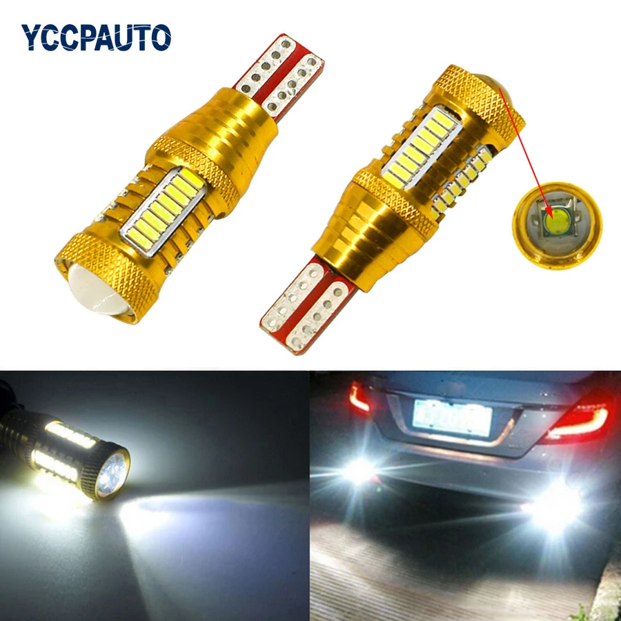 

T15 CREE Led Chip Car Backup Light W16W LED Reverse Lamp Tail Bulbs 4014 32 SMD Accessories Xenon White 12V Car Light Source 2PC