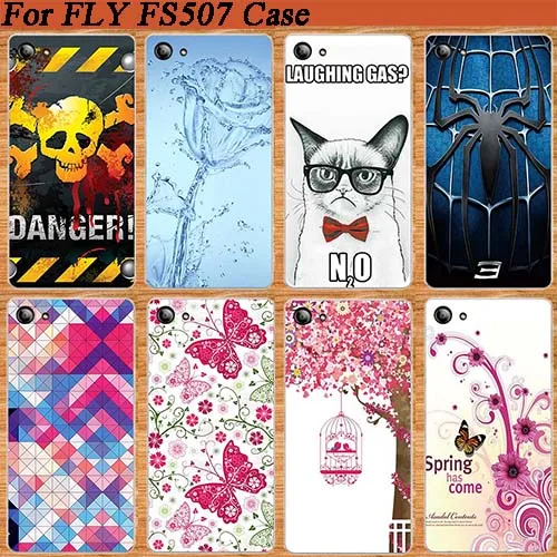 Новые популярные чехол для Fly Cirrus 4 fs507 Мягкие TPU крышка Красивая Голубая роза