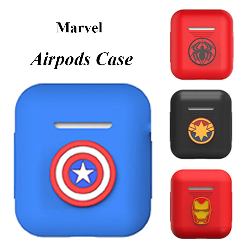

Marvel Wireless Bluetooth Earphone Case for Soft Silicone AirPods Case Charging Headphones Cases for Airpods Protective Cover