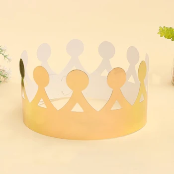 

Adjustable Hats Wedding Cap Cosplay Costume Props King Prince Show Headwear Paper Crown Birthday Kids Party Toy Gift Decor