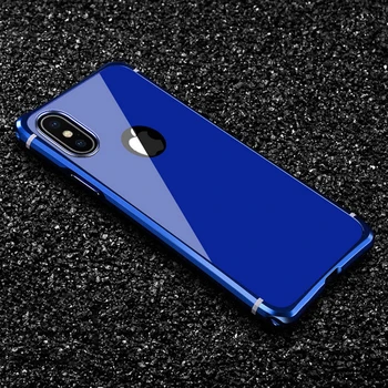 

For iPhone Xs Max Case Luxury Plated Aluminum Metal Bumper Acrylic Plate Back Cover Case For Apple iPhone X XS MAX XR Hard Thin
