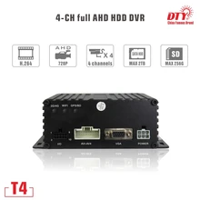 T4(gps, Wi-Fi, 4g), DTY высокопроизводительный 4ch 720p hdd и sd-карта Мобильный dvr с gps wifi и 4g для автомобилей, автобусов, такси, грузовиков