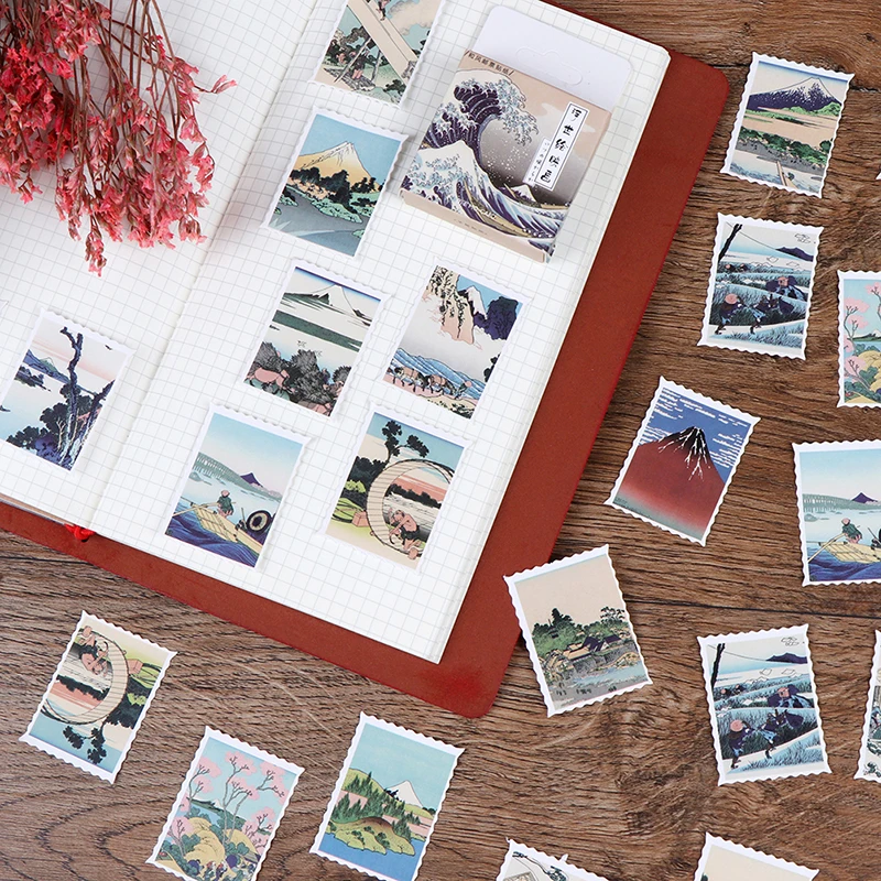 

46pcs/box Japanese View Label Stickers Set Decorative Stationery Stickers Scrapbooking Diy Diary Album Stick Label