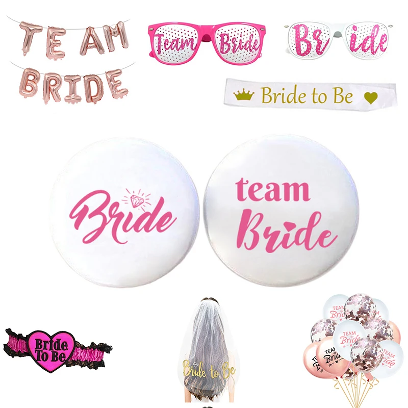 

1 Pcs Bride Bachelorette Badges Team Bride Shoulder Hen Party Decoration Bachelorette Party Supplies Wedding Decoration
