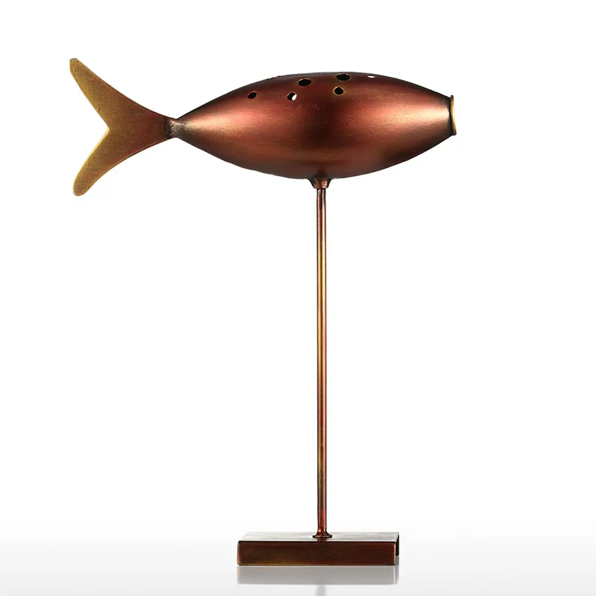 Tooarts подводная лодка фигурка рыбы 3 стиля металлическая фигурка пост Современная Скульптура искусство рыба ремесло подарок украшение дома аксессуары
