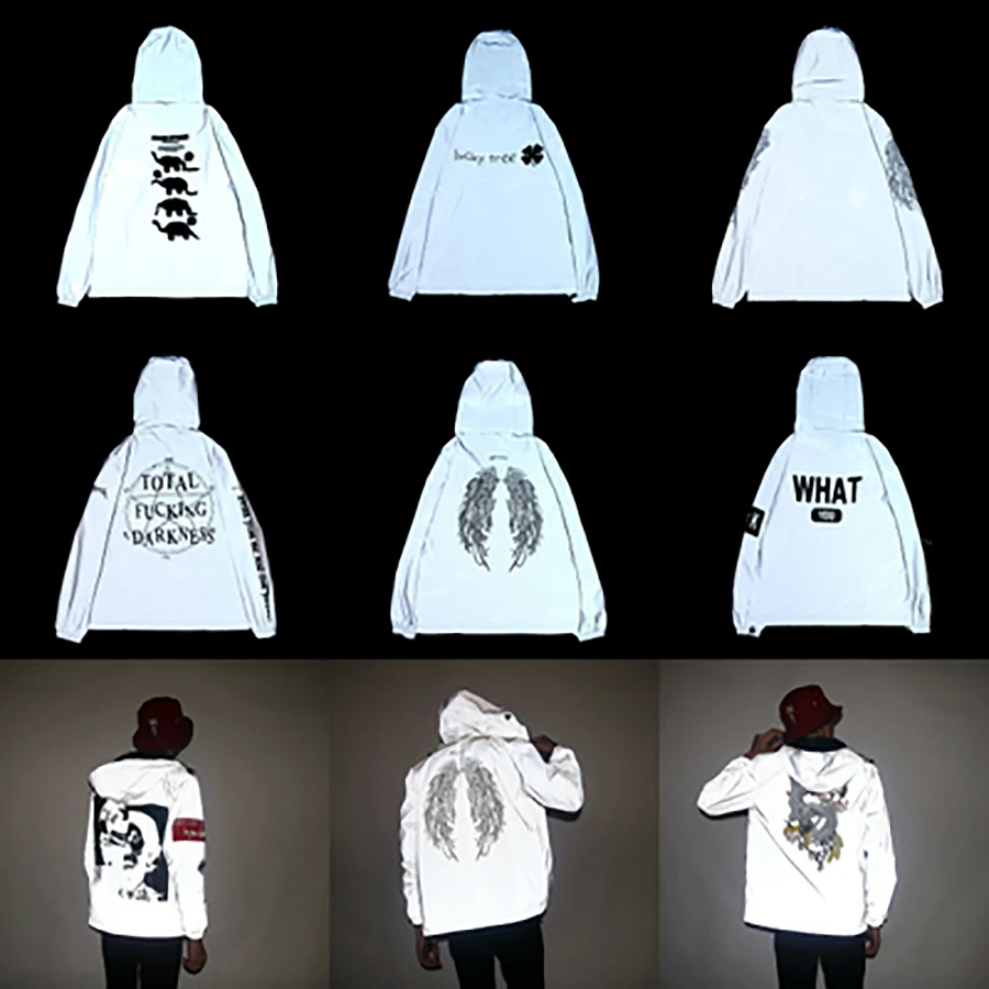 3m Reflective Jacket Men Windbreaker Hip Hop Streetwear Mens Jackets Modis College Unisex Male Jackt Street Style Rave Clothes 3m Reflective Jacket Men Windbreaker Hip Hop Streetwear Mens Jackets Modis College Unisex Male Jackt Street Style Rave Clothes