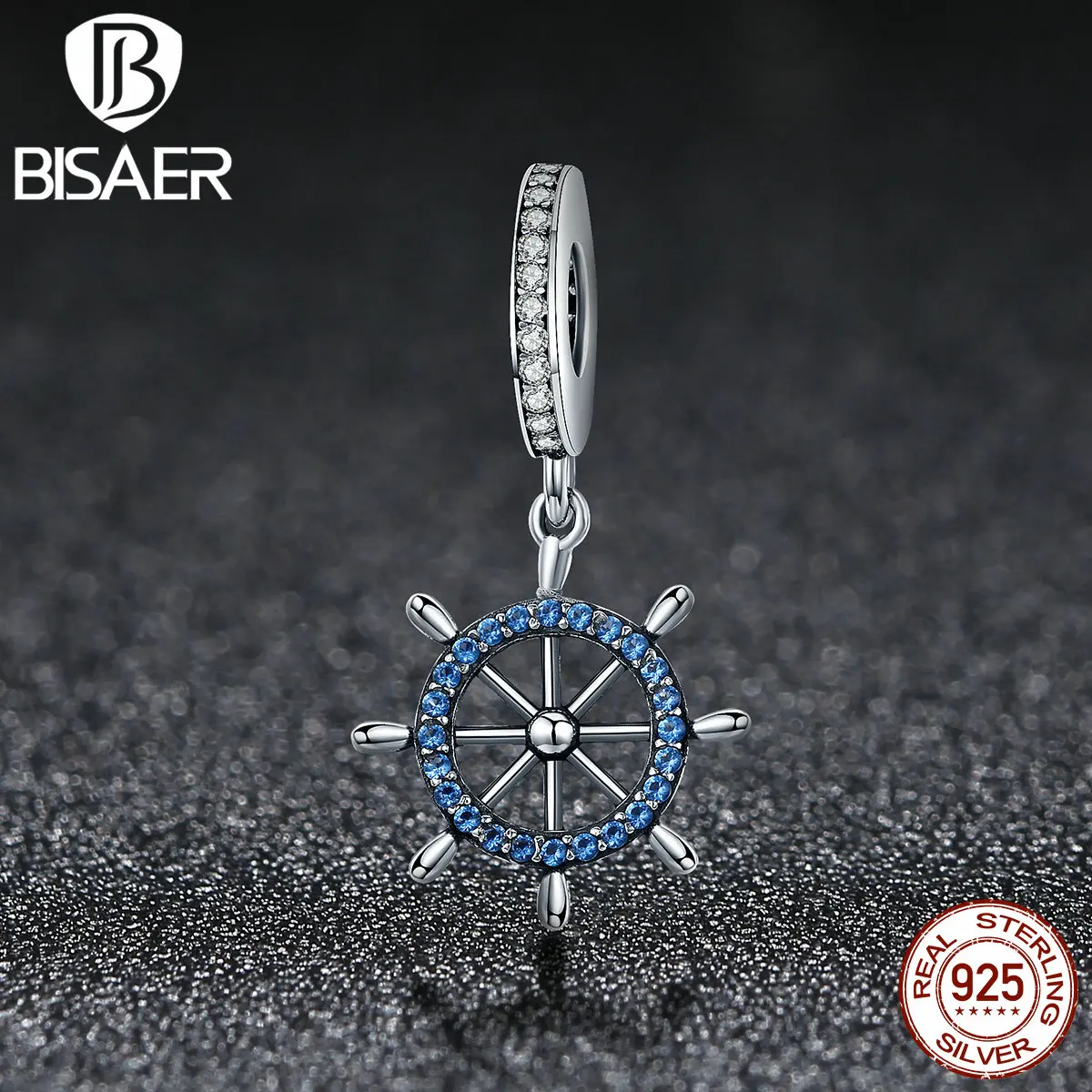 

925 Sterling Silver Travelling Pendant, Sky Wheel Beads & Charms Fit Pan Bracelet Authentic Original Jewelry Gift ECC413