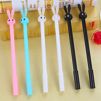 

4 Pcs/lot Cartoon Rabbit Gel pens cute gel pen stationery School & Office &Promotional Supplies papelaria Students Writing gifts