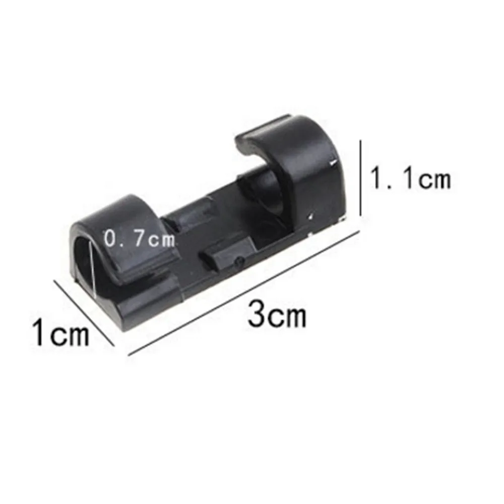 

20pcs / pack Self-adhesive Wire Organizer Line Cable Clip Buckle Plastic Clips Ties Fixer Fastener Holder