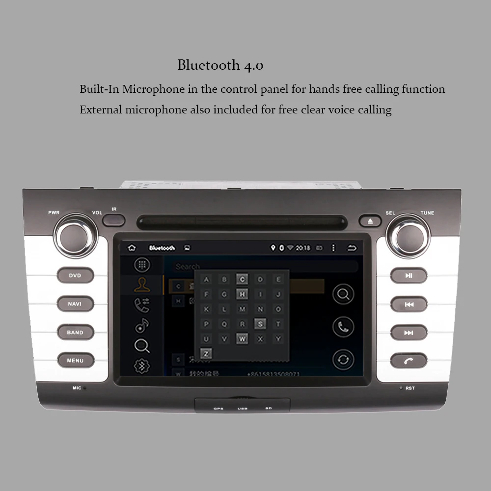Top 7" HD IPS 2 Din Android 9.0 Car Radio DVD Player GPS SWC for Suzuki Swift 2004-2010 with GPS Navigation DVD BT Multimedia Player 3
