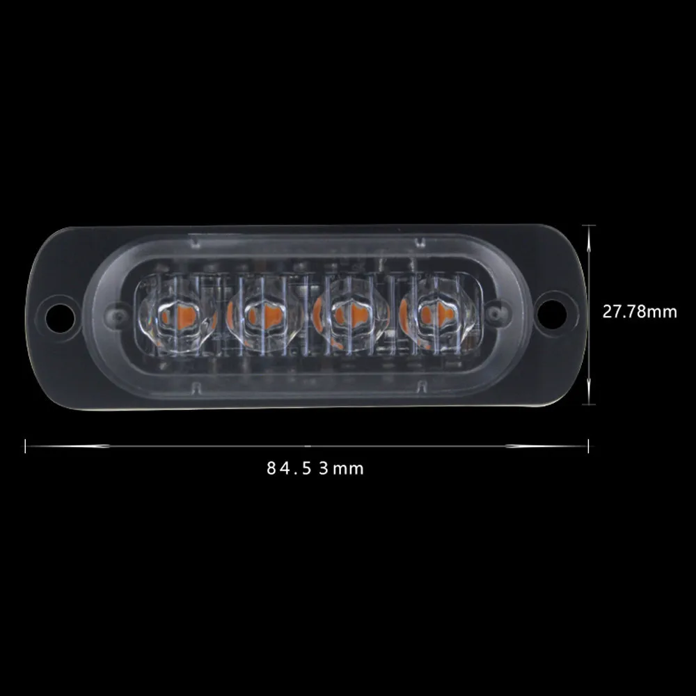 Янтарный 4LED автомобиль вспышка Грузовик аварийный светильник бар опасности стробоскоп Предупреждение ющая лампа скрытый дропшиппинг