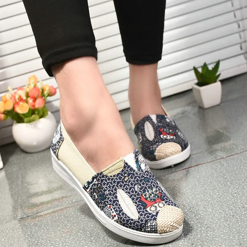 women slip on sneakers shallow loafers vulcanized shoes