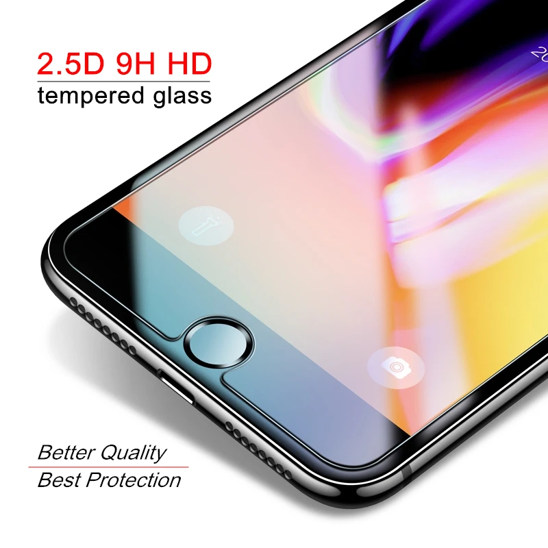 

for iPhone 6 6s 7 8 Plus Protective glass for iPhone 5 5s SE iPhone X XR XS Max Tempered Glass 2.5D 9H Premium Screen Protector