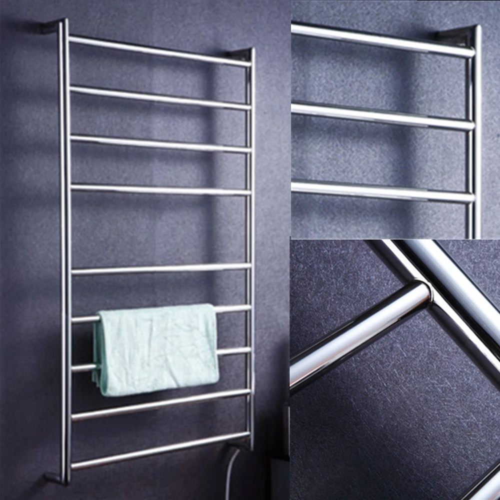 

Free shipping stainless steel 304 wall mounted polish electric rack heated towel rail towel warmer/dryer/radiators HZ-925A