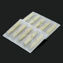 50 шт. 11FT иглы тату белый пластик одноразовые стерильные тюбик с насадкой-конусом Наконечник Ручка Татуировка наборы Аксессуары высококачественные кепки инструмент