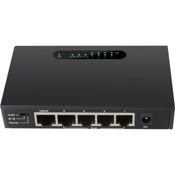 

5 Port POE Network Ethernet Switch with 4 POE Splitter IEEE 802.3 af/at 48V Power Suitable for IP camera/Wireless AP/CCTV System