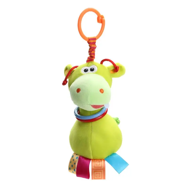

Cute Animal Plush Toy Baby Handbell Teether Kids Educational Rattle Doll Baby Stroller Accessories Toy