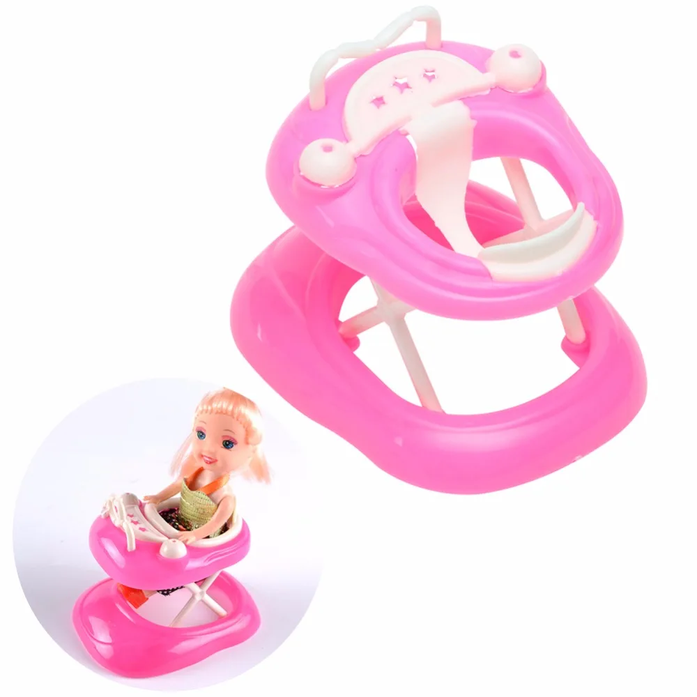 New 1:6 Pink Plastic Walker Toys for Doll's House Dollhouse Miniature Display