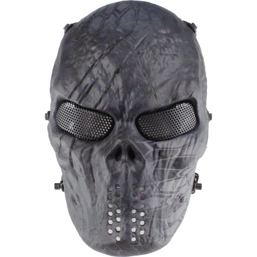 

Skull Full Face Mask Army Games Outdoor Metal Mesh Eye Shield Costume Airsoft Paintball Party Mask for Halloween Party Supplies
